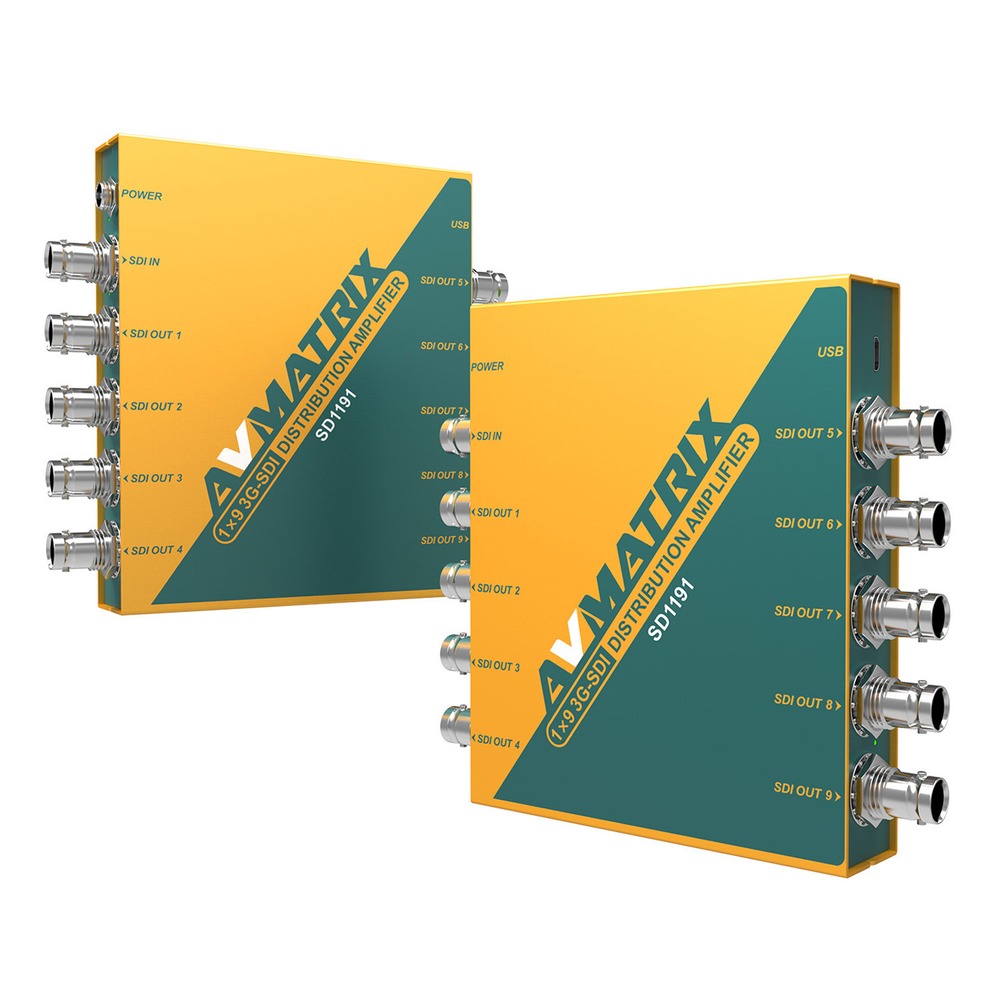 Усилитель-раcпределитель Цифровое видео (SDI) и Аудио (S/PDIF) AVMATRIX SD1191 3G-SDI 19