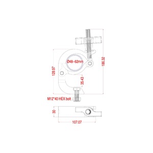 Струбцина для сценического оборудования Xline 260P130