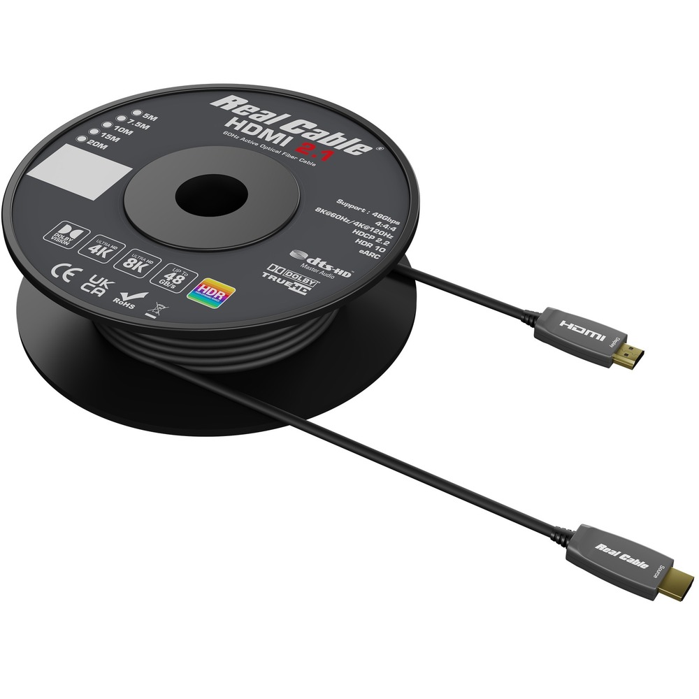 Кабель HDMI - HDMI оптоволоконные Real Cable HD-OPTIC 8K 15.0m