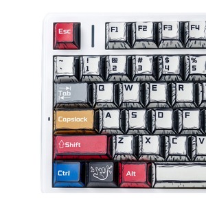 Клавиатура игровая AULA F75 Comic Keycap Light Green Switches