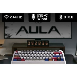 Клавиатура игровая AULA F75 Comic Keycap Light Green Switches