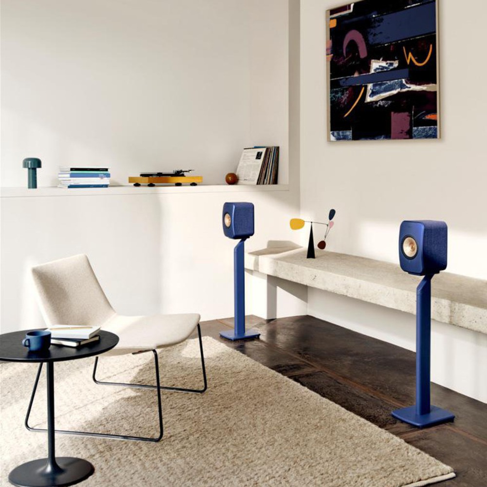 Активная акустика KEF LSX II Cobalt Blue + KEF S1 Floor Stand Blue