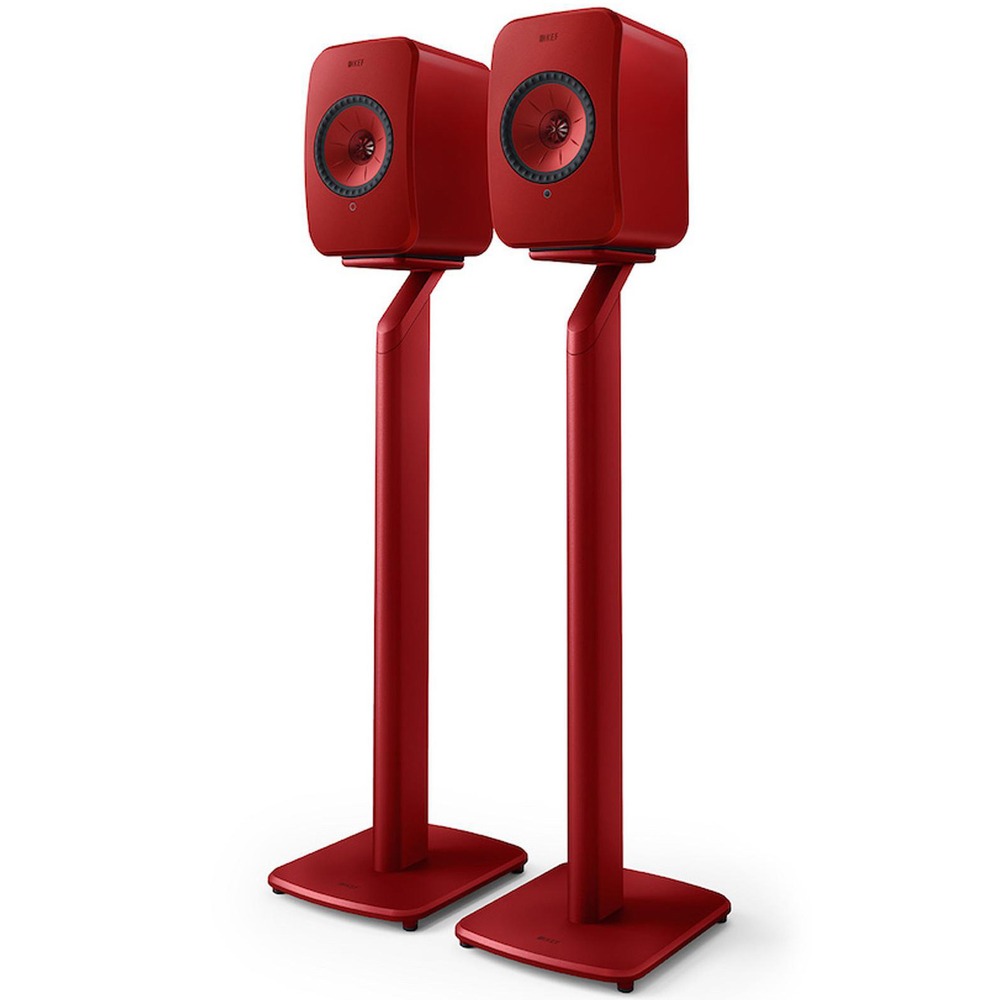 Активная акустика KEF LSX II Lava Red + KEF S1 Floor Stand Red
