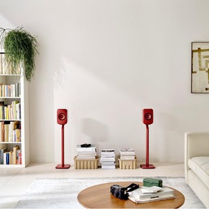 Активная акустика KEF LSX II Lava Red + KEF S1 Floor Stand Red