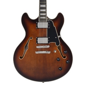 Гитара полуакустическая DAngelico Premier DC Brown Burst