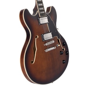 Гитара полуакустическая DAngelico Premier DC Brown Burst