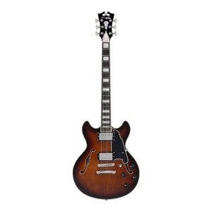 Гитара полуакустическая DAngelico Premier Mini DC Brown Burst