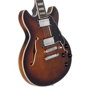 Гитара полуакустическая DAngelico Premier Mini DC Brown Burst