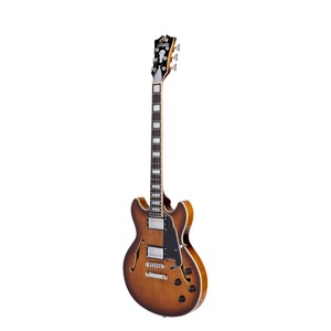 Гитара полуакустическая DAngelico Premier Mini DC Dark Iced Tea Burst