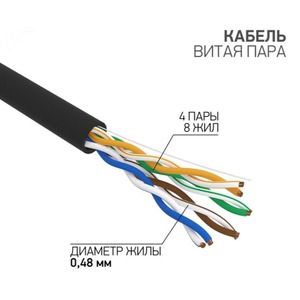 Кабель витая пара на катушке Rexant 01-0054-R 305.0m