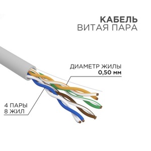 Кабель витая пара на катушке Rexant 01-0069-R  305.0m