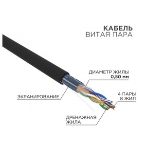 Кабель витая пара на катушке Rexant 01-0165  305.0m