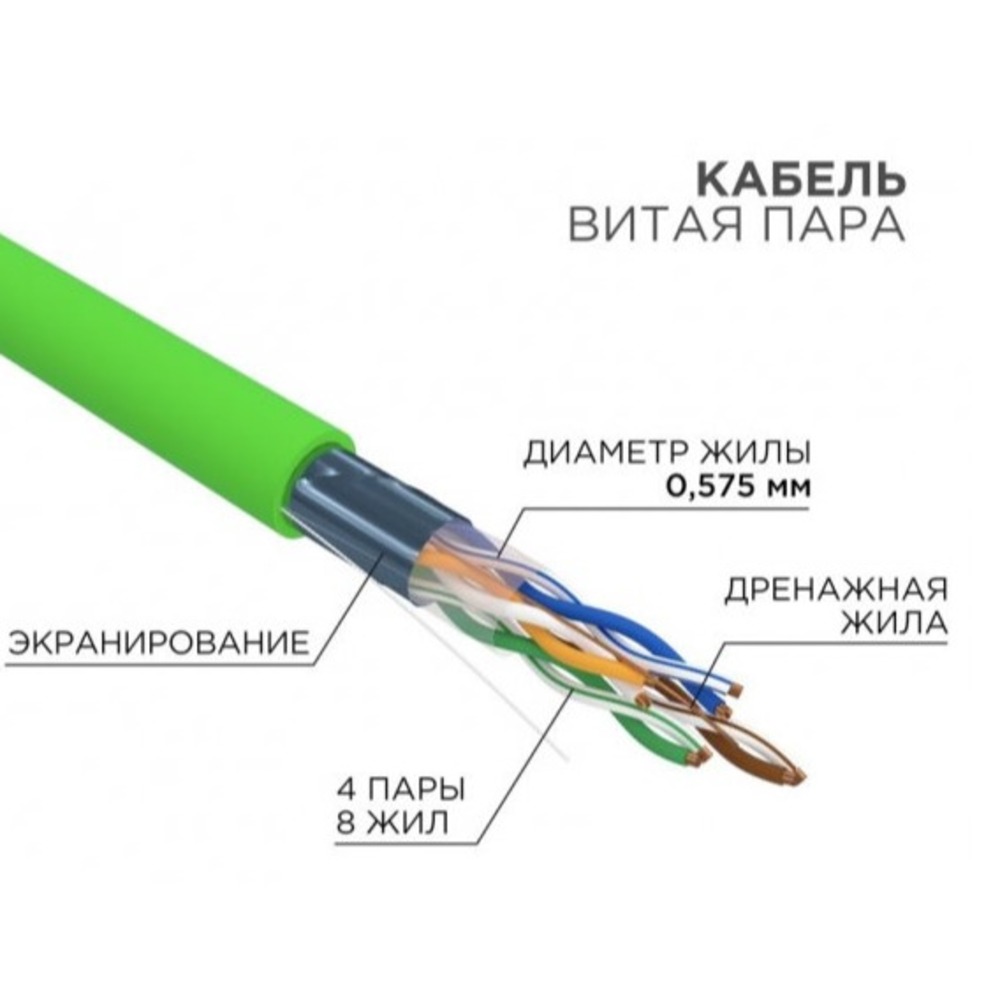 Кабель витая пара на катушке Rexant 01-0171 305.0m