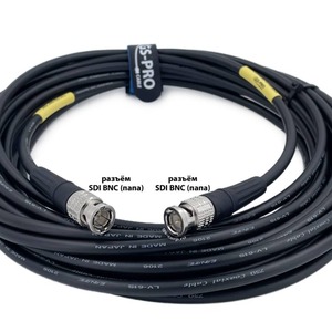 Кабель видео 1xBNC - 1xBNC GS-PRO 6G SDI BNC-BNC mob black 4K UHD 2160p30 17.0m