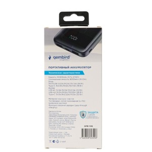 Внешний аккумулятор Gembird GPB-10Q