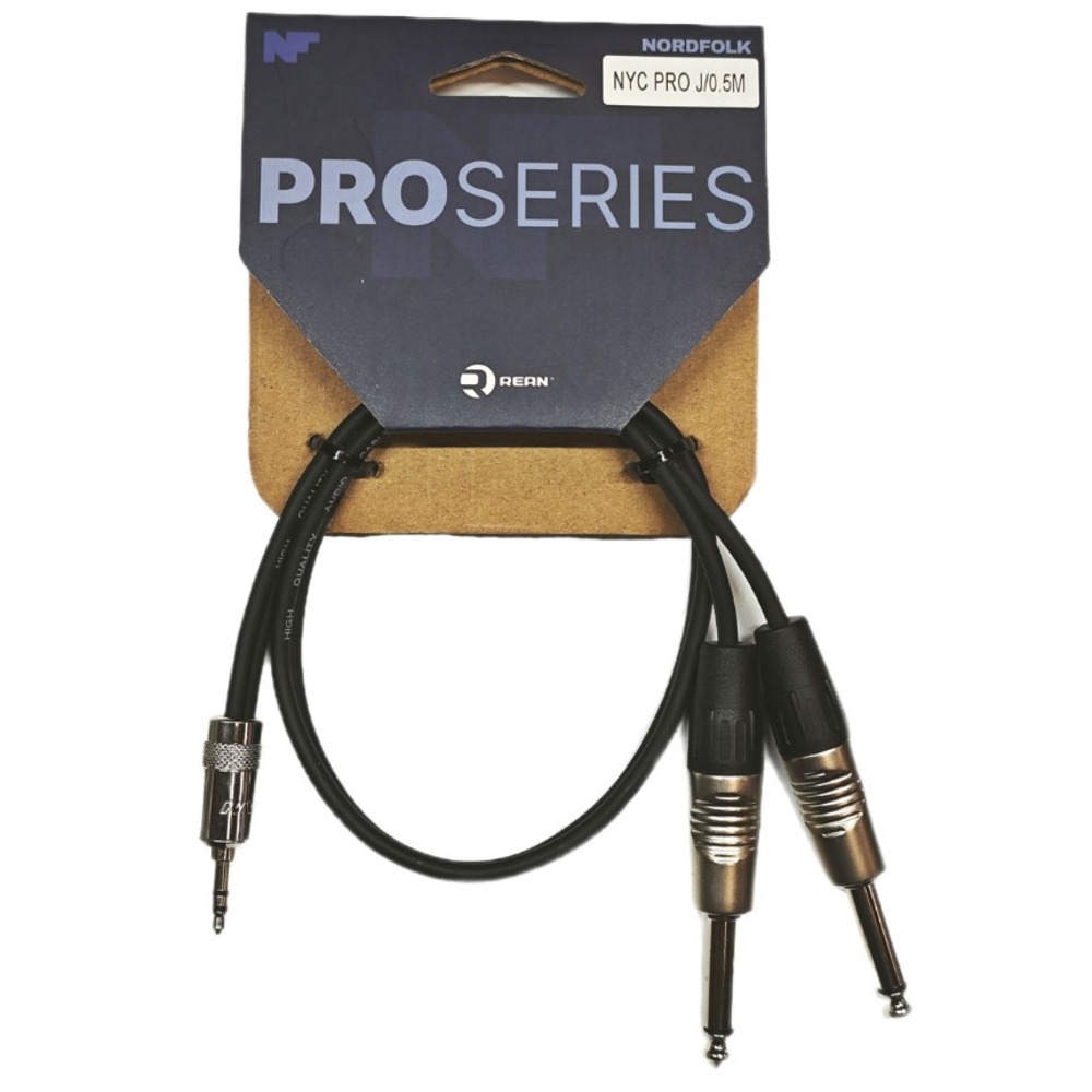 Кабель аудио 1xMini Jack - 2xJack NORDFOLK NYC PRO J/0.5M