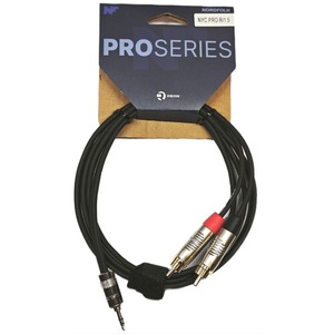 Кабель аудио 1xMini Jack - 2xRCA NORDFOLK NYC PRO R/1.5M