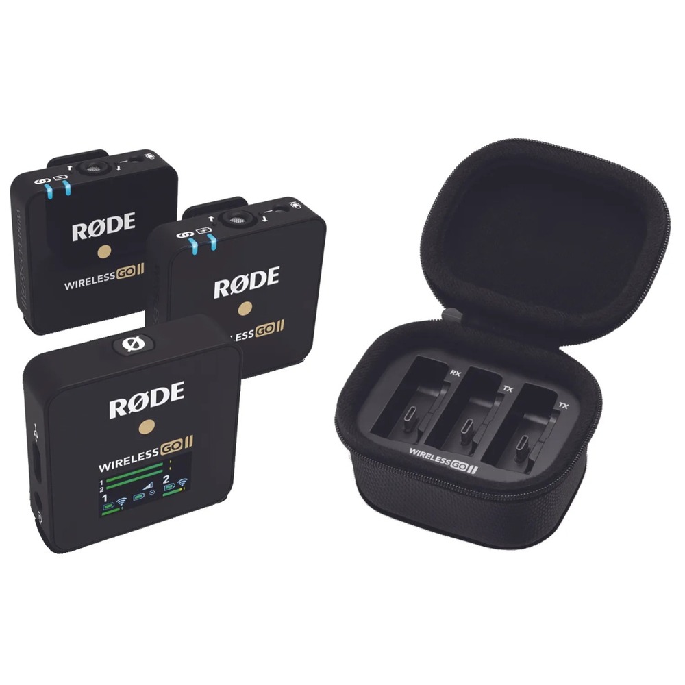 Радиосистема на два микрофона Rode комплект Wireless GO II + CHARGING CASE