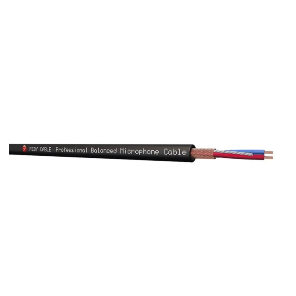 Кабель микрофонный на катушках FEBY CABLE FC222BK-100 100.0m