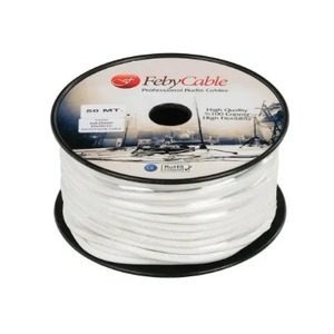 Кабель микрофонный на катушках FEBY CABLE FC222WH-50 50.0m