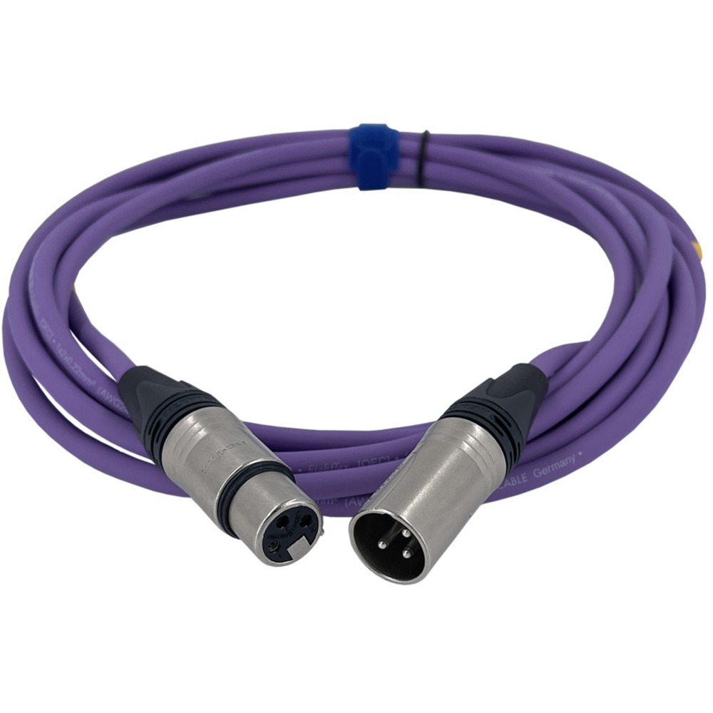 Балансный микрофонный кабель GS-PRO XLR3F-XLR3M purple 5.0m