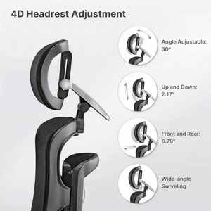 Эргономичное компьютерное кресло Eureka ERK-GC12-GY-V1