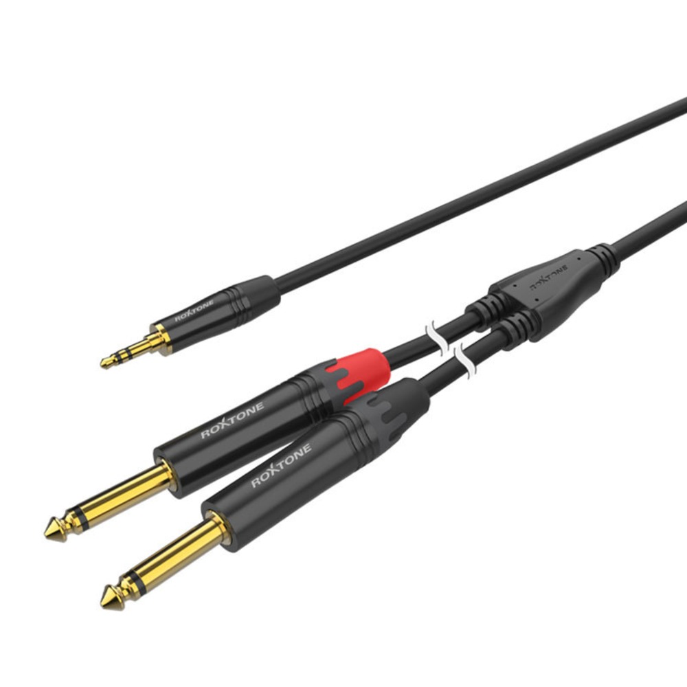 Кабель аудио 1xMini Jack - 2xJack Roxtone PACC280/1 1.0m