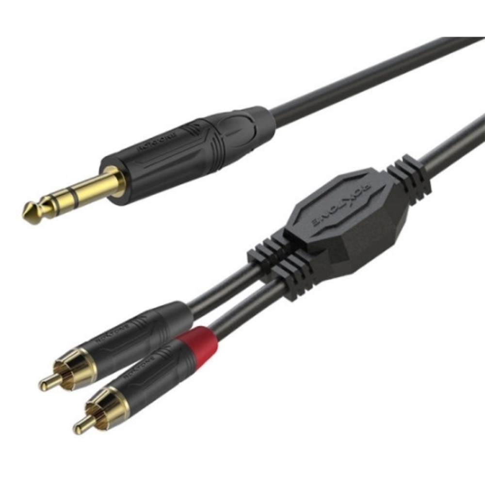 Кабель аудио 1xJack - 2xRCA Roxtone PACC190/1 1.0m