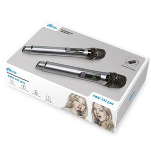 Радиосистема на два микрофона Ritmix RWM-332 gray