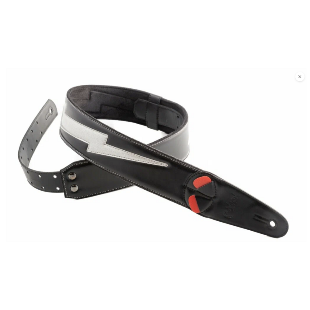 Ремень для гитары RightOn Straps 8419612000667 Mojo Bolt II Silver Glitter