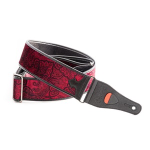 Ремень для гитары RightOn Straps 8419612001138 Talisman Paisley Velvet Red