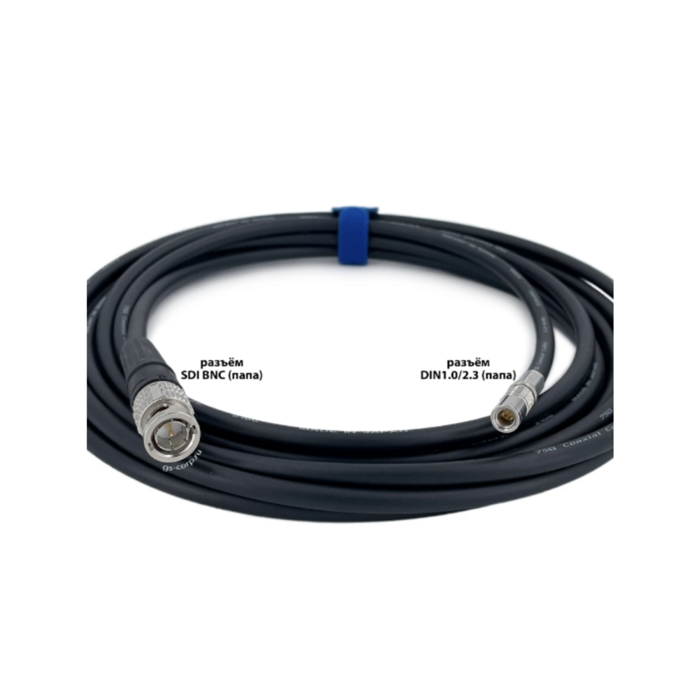 Кабель коаксиальный BNC - BNC GS-PRO 12G SDI DIN1.0/2.3-BNC(M) (black) 1.0m