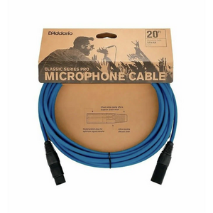 Кабель аудио 1xXLR - 1xXLR DAddario PW-CPMIC-20BU 6.0m