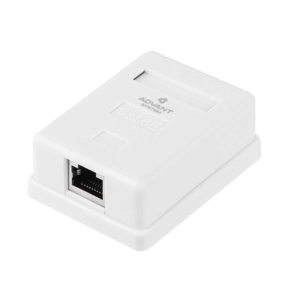 Розетка RJ 45 и телефон Advant ADV5e-FWS1RJ45