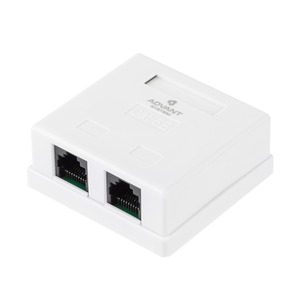 Розетка RJ 45 и телефон Advant ADV5e-WS2RJ45