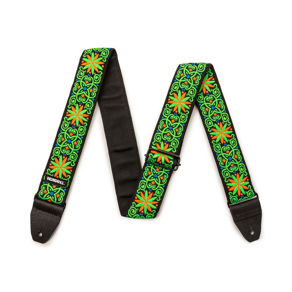 Ремень для гитары Dunlop JH26 Hendrix Backlight Fillmore Green