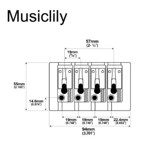 Бридж для гитары Musiclily MX2816CR
