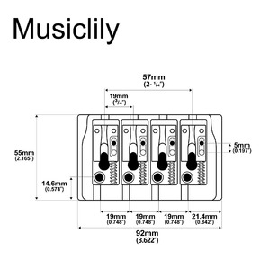 Бридж для гитары Musiclily MX2818CR