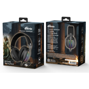 Компьютерная проводная гарнитура Ritmix RH-645M black