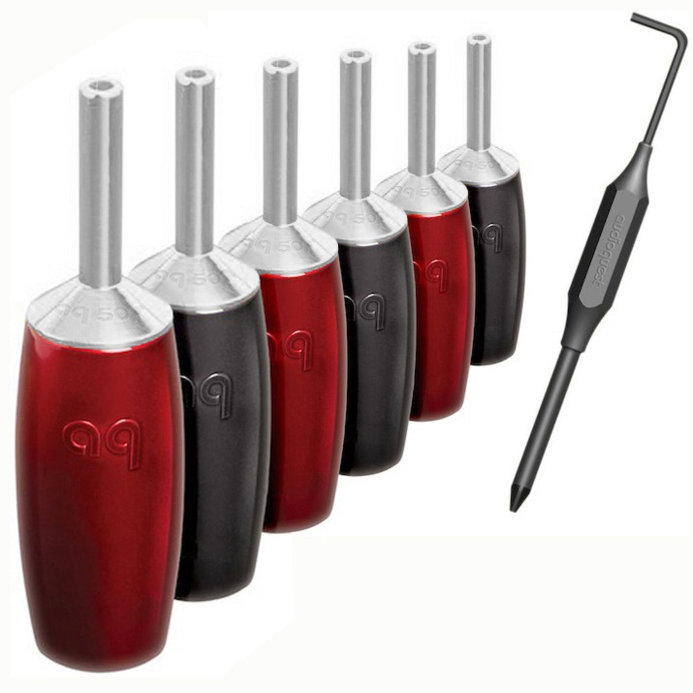 Разъем Банана Audioquest SureGrip507 Banana Silver (Set 6)