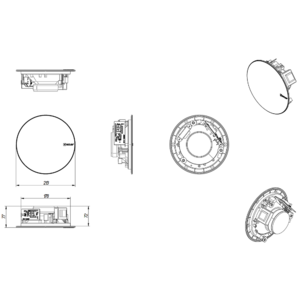 Встраиваемая акустика универсальная Ecler IC6iBK