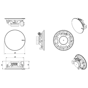 Встраиваемая акустика универсальная Ecler IC8iWH