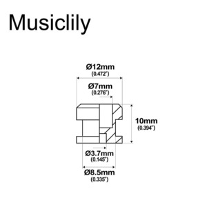 Крепление ремня для гитары Musiclily MX2700CR-2
