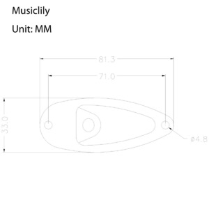 Панель для джека Stratocaster Musiclily MX0850BK-2