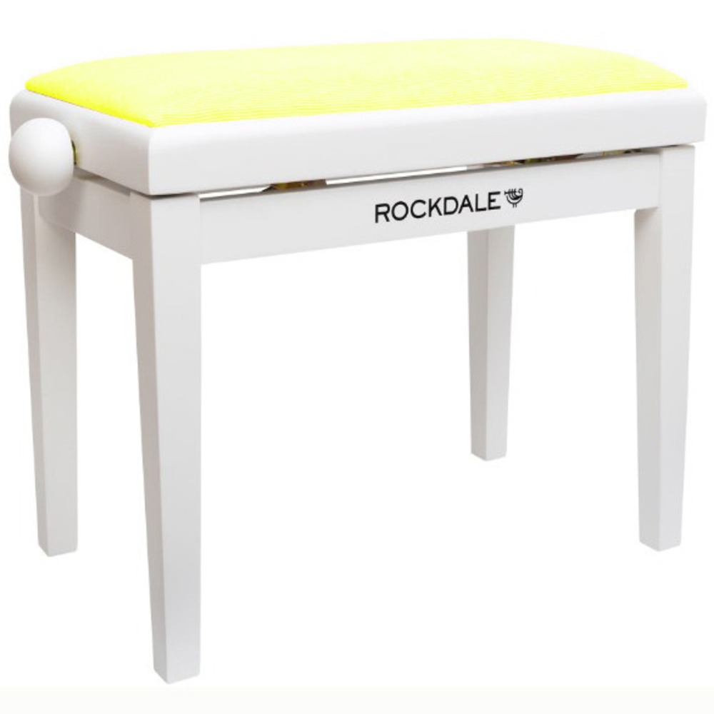 Деревянная банкетка для пианино с регулировкой высоты Rockdale Rhapsody 131 SV White Lemon