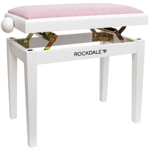 Деревянная банкетка для пианино с регулировкой высоты Rockdale Rhapsody 131 SV White Dusty Pink