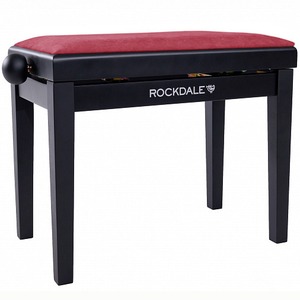Деревянная банкетка для пианино с регулировкой высоты Rockdale Rhapsody 131 SV Black Red