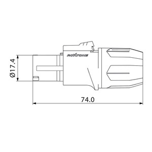 Разъем SpeakON 4-Pin Roxtone RS4FP-HD-Orange