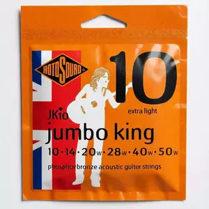 Комплект струн для 6-струнной акустической гитары 10-50 Rotosound JK10
