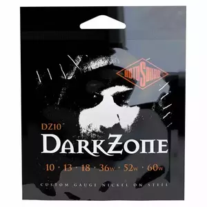 Комплект струн для 6-струнной электрогитары 10-60 Rotosound Dark Zone Custom Gauge